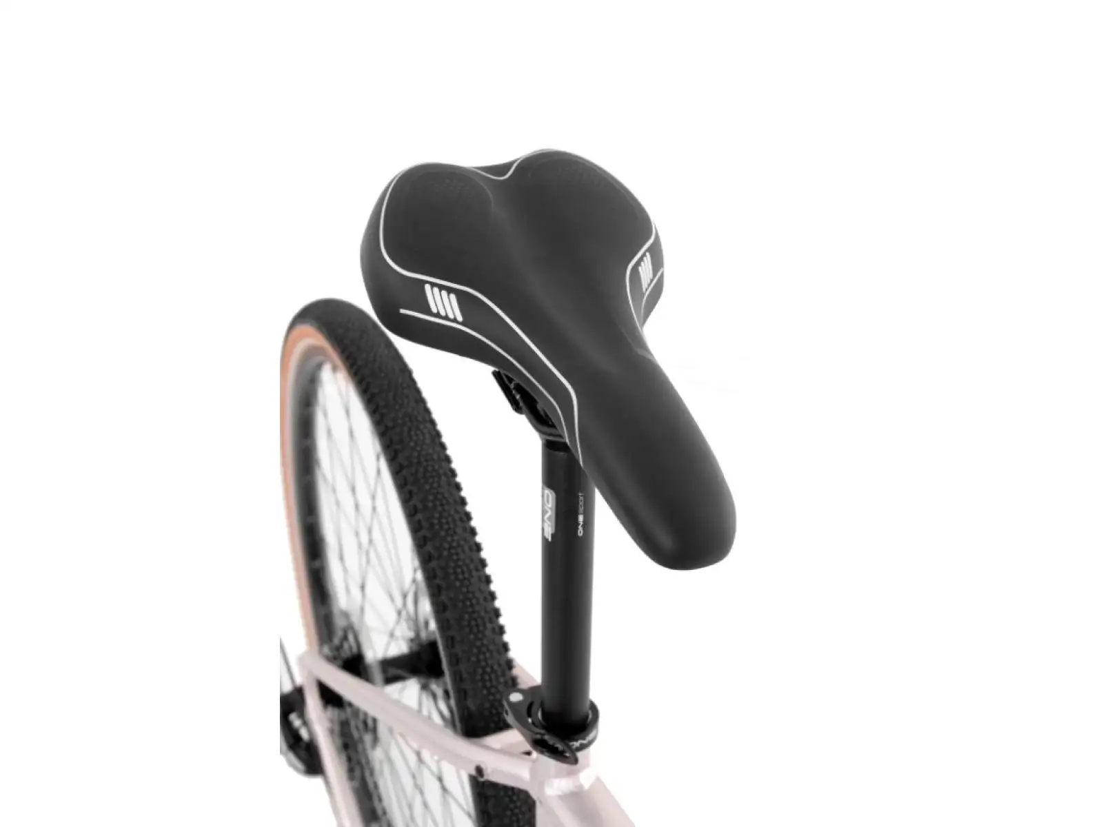 Rock Machine CrossRide 300 gloss silver/black trekingový bicykel