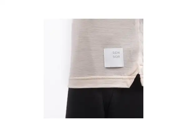 Sensor Merino Lite pánske tričko krátky rukáv Mottled Beige