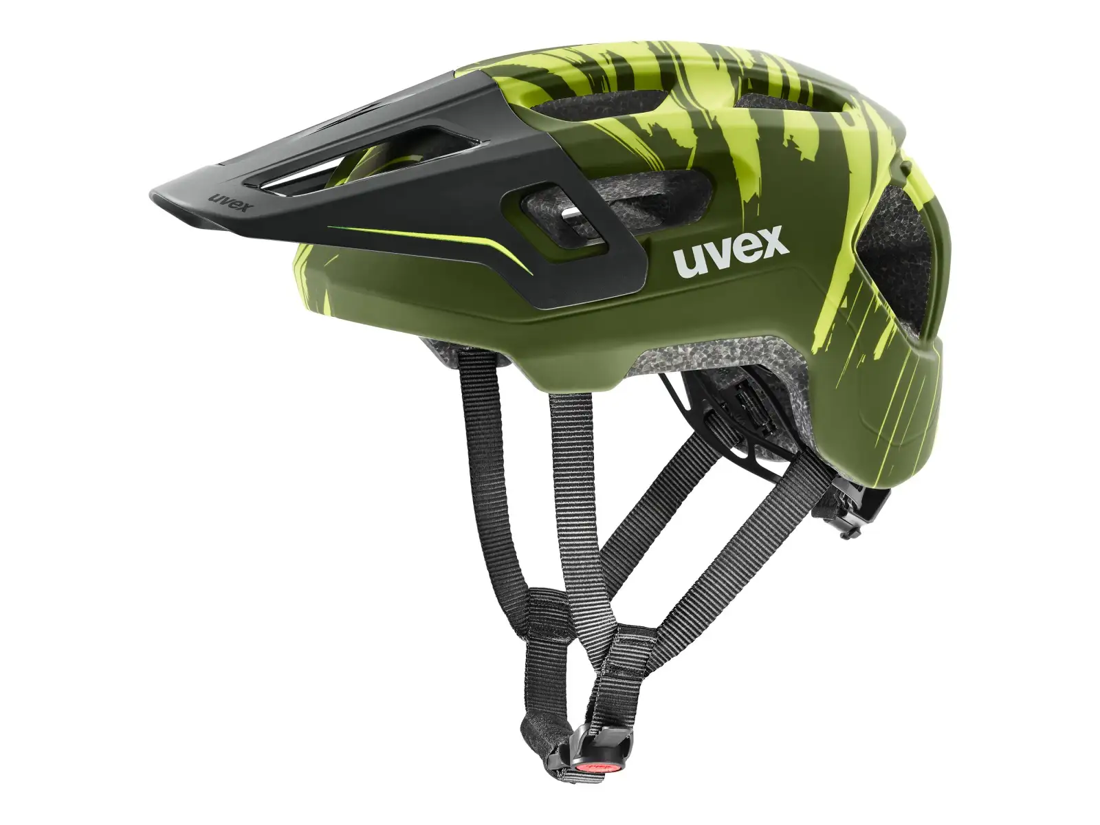 Uvex React JR Fullface MTB prilba Dark olive matt