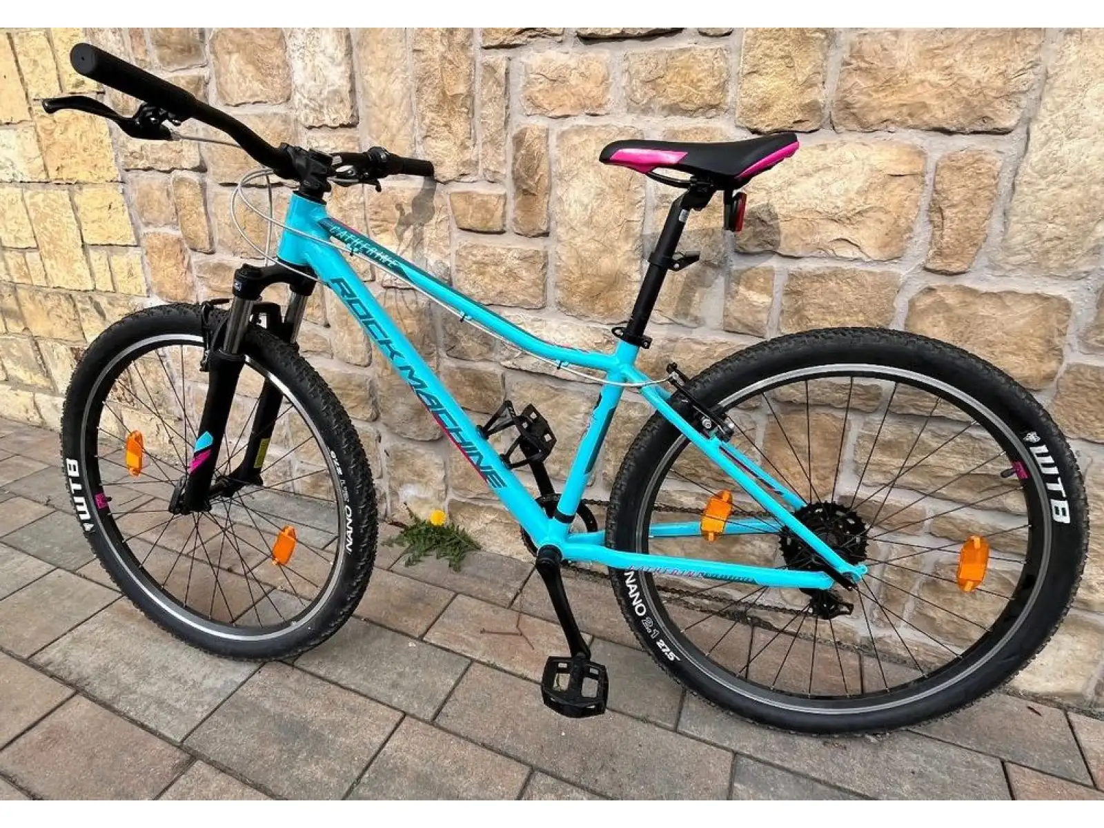 Rock Machine Catherine 27 gloss neon mint/petrol blue/pink detský bicykel
