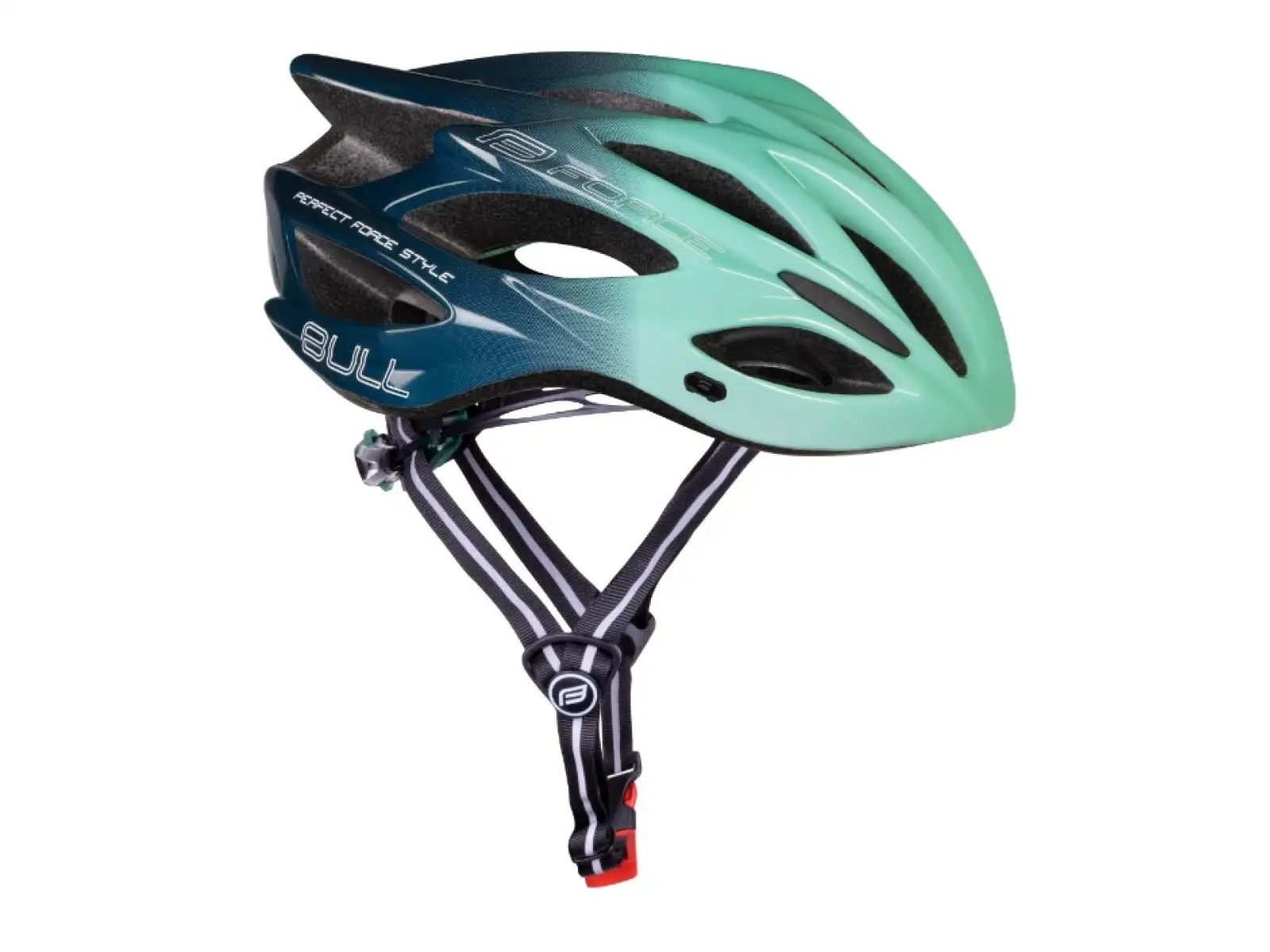 Force Bull Hue cyklistická prilba mint/navy modrá