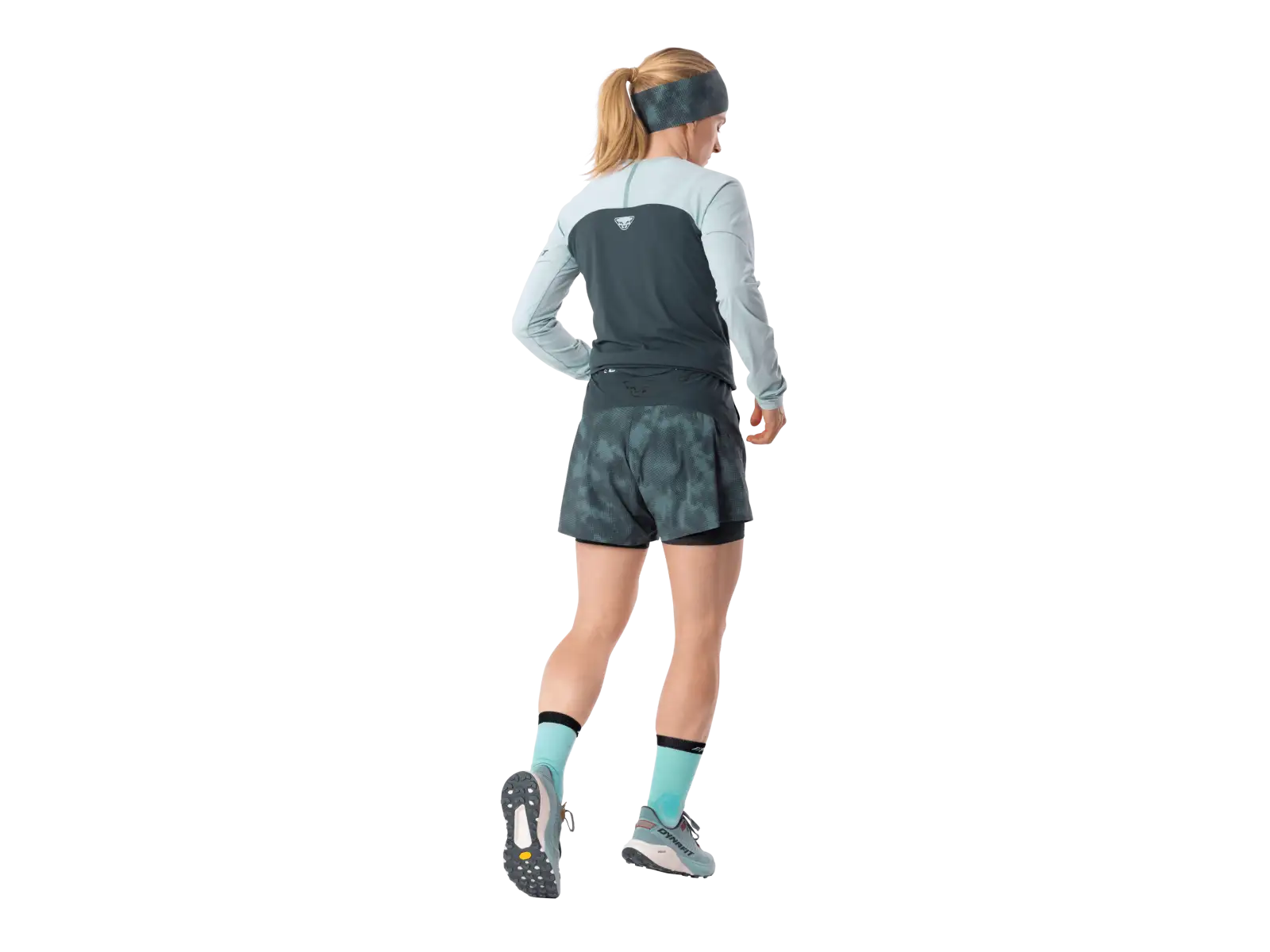Dynafit Trail Reflective 2v1 dámske bežecké kraťasy Cinder