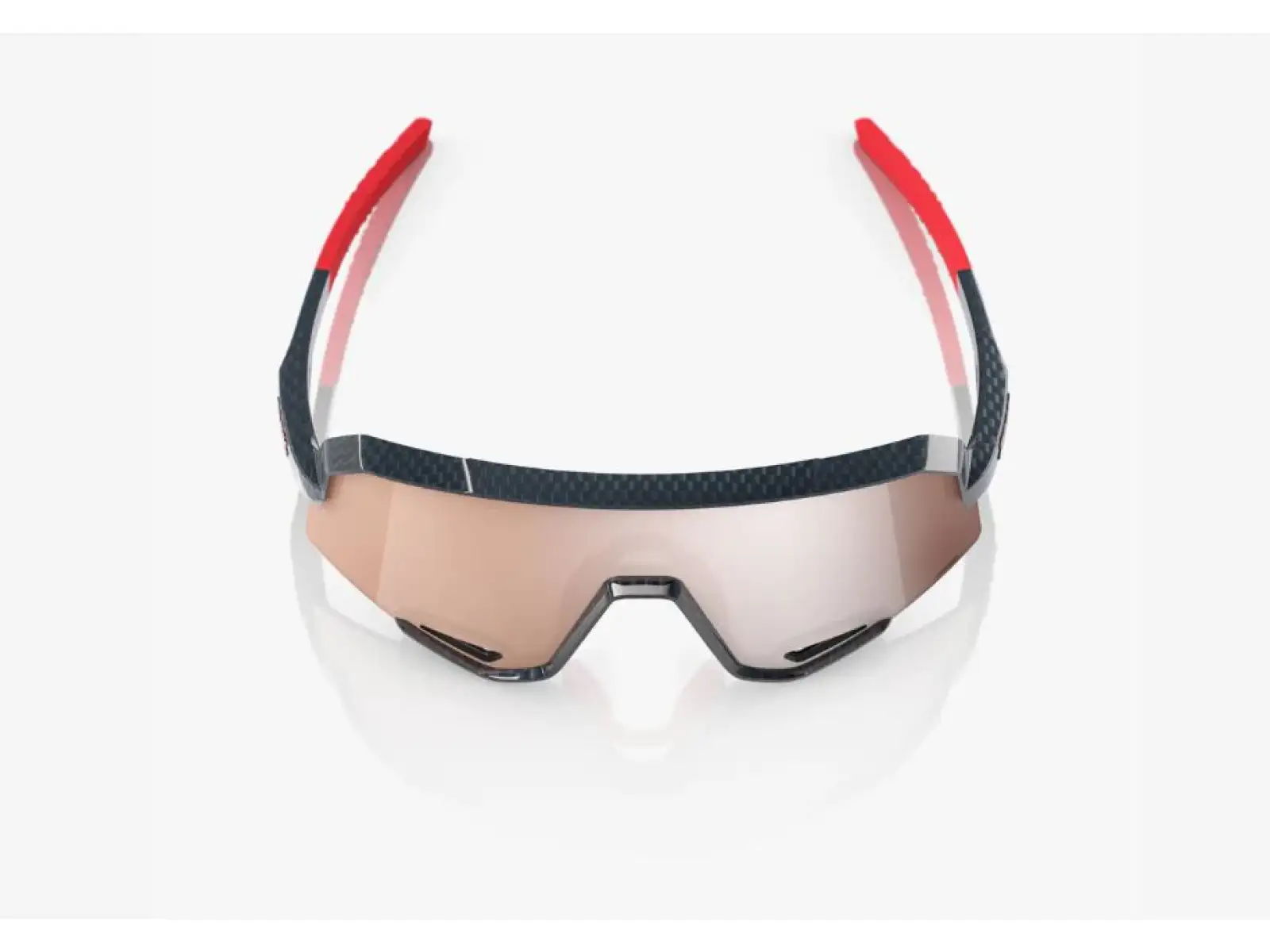 100% Slendale okuliare Gloss Carbon Fiber/HiPER Crimson-Silver Lens