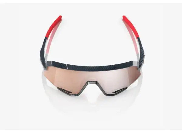100% Slendale okuliare Gloss Carbon Fiber/HiPER Crimson-Silver Lens