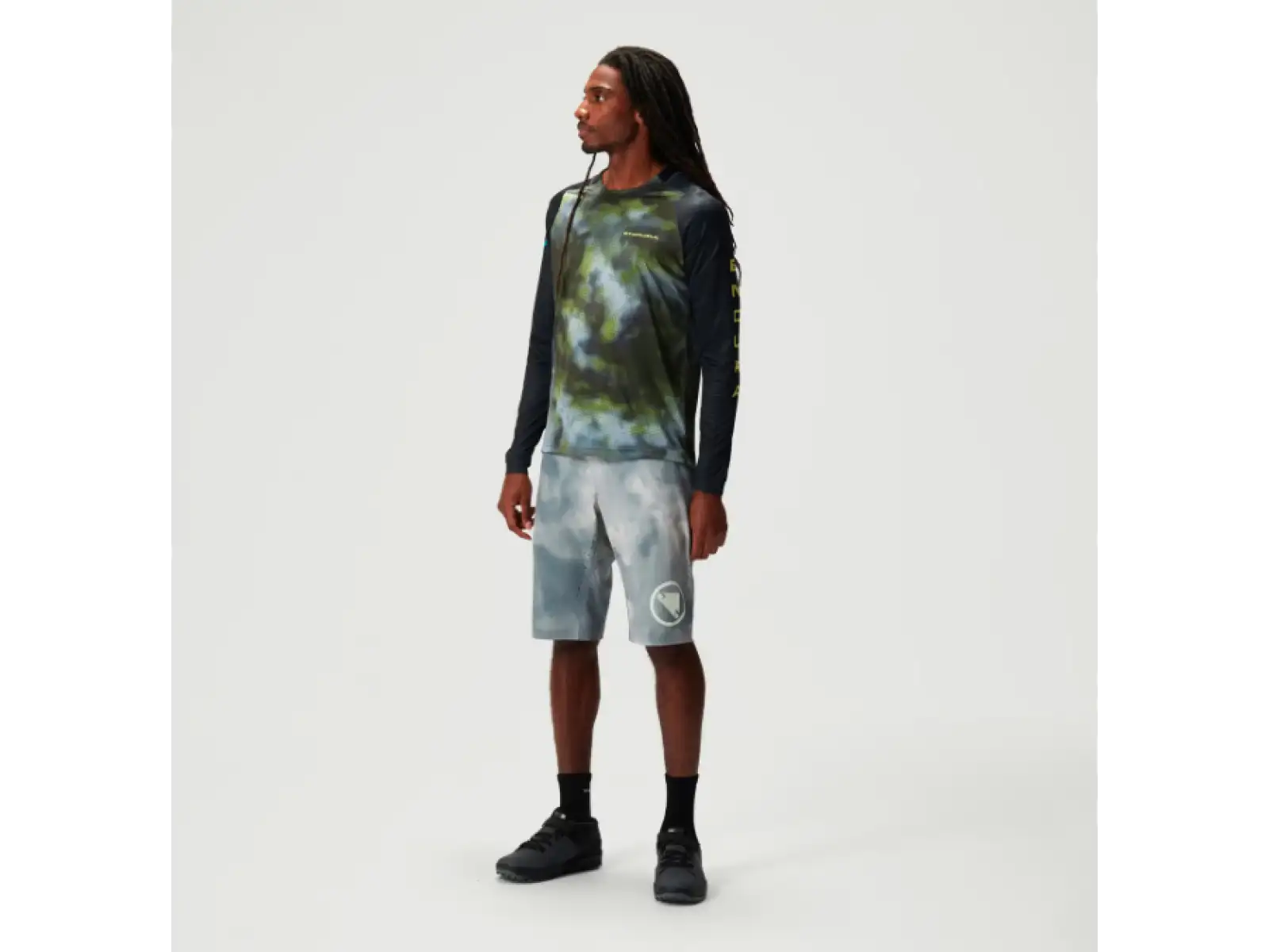 Endura Pixel Cloud pánsky dres dlhý rukáv Black