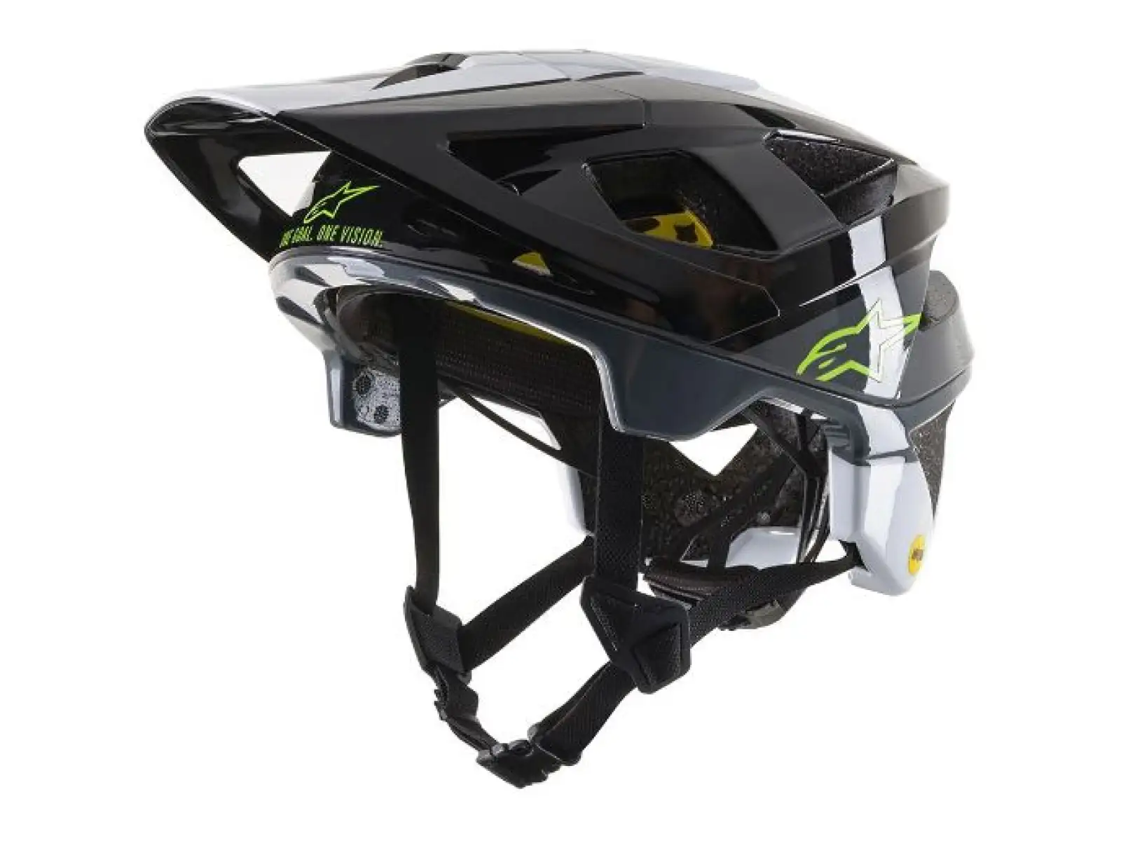 Alpinestars Vector Tech MIPS Pilot prilba black/white/cool grey glossy