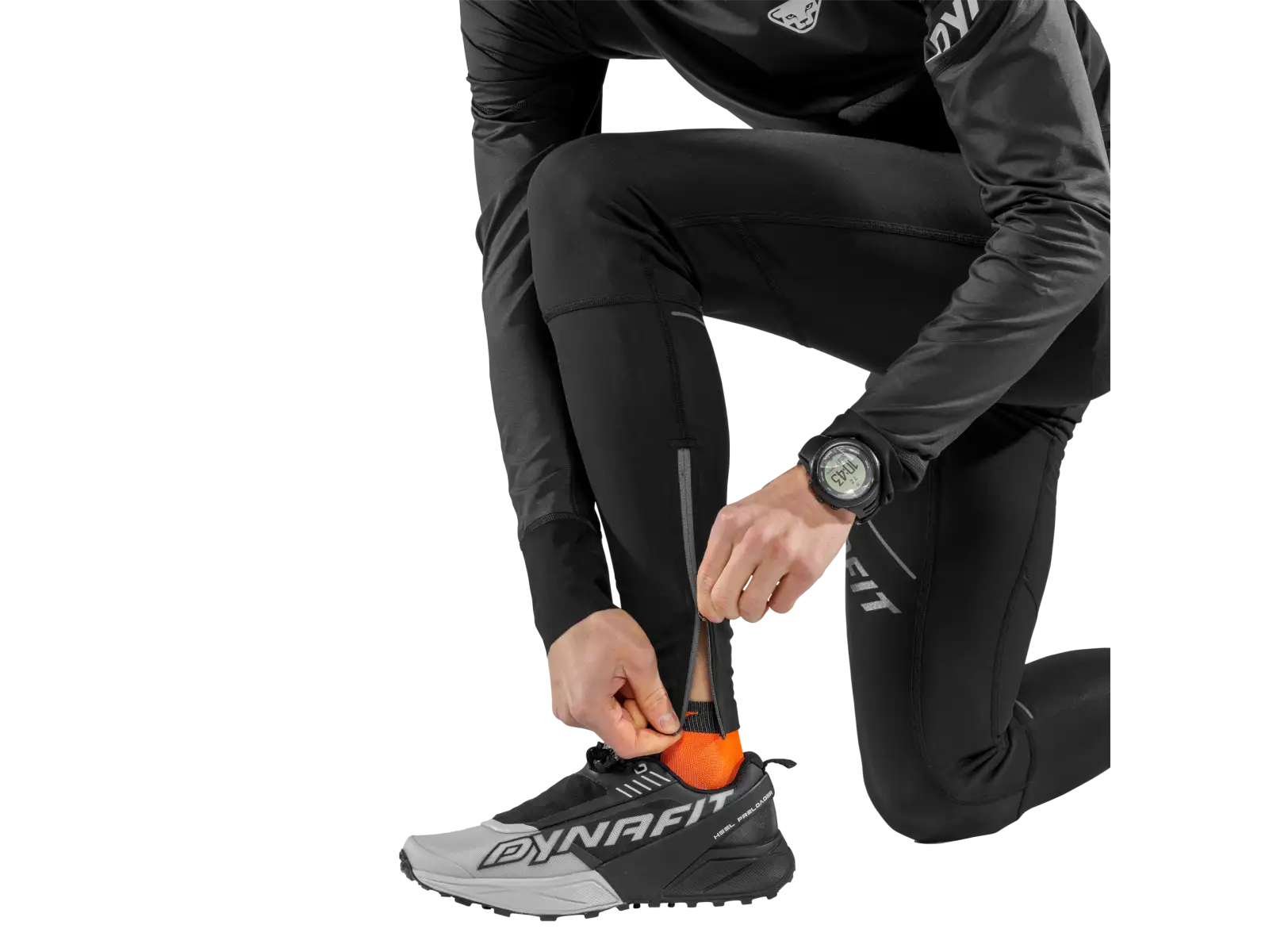 Dynafit Winter Running Tights pánske bežecké legíny Black Out