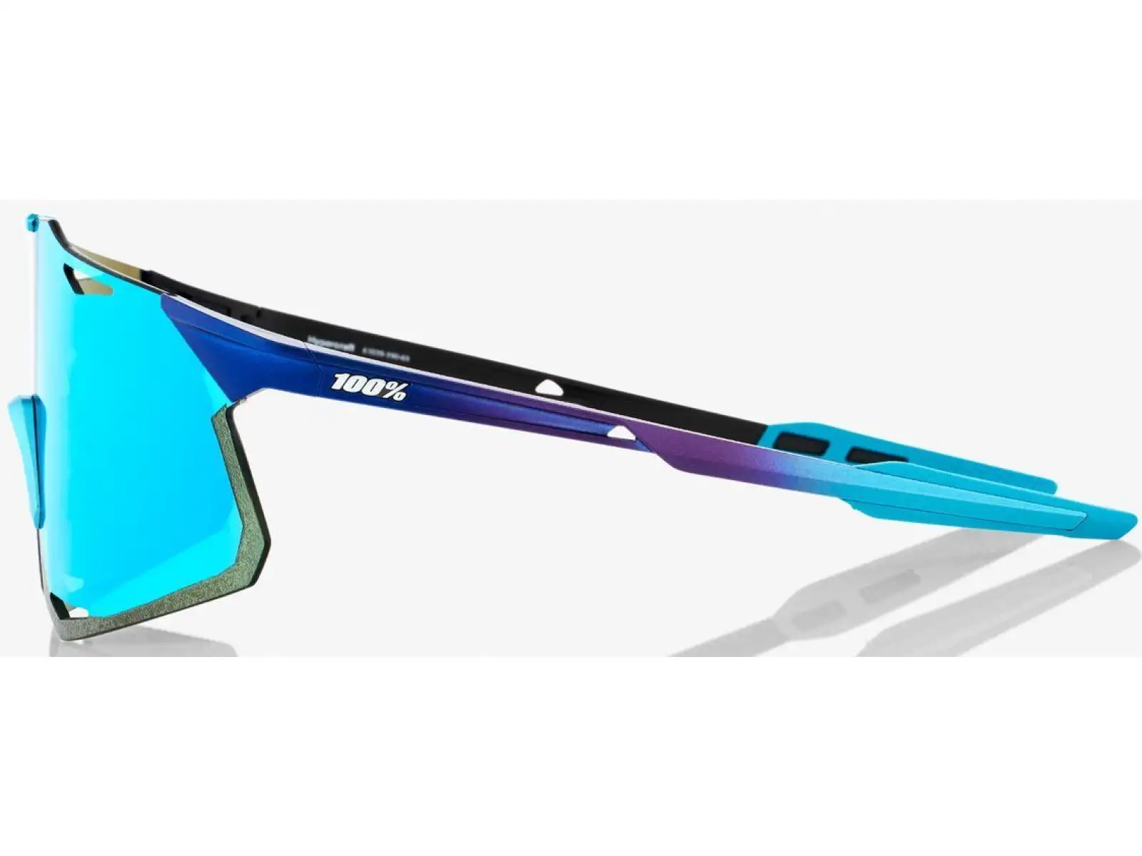 100% Hypercraft okuliare Matte Metallic Into the Fade/Blue Topaz Multilayer Mirror