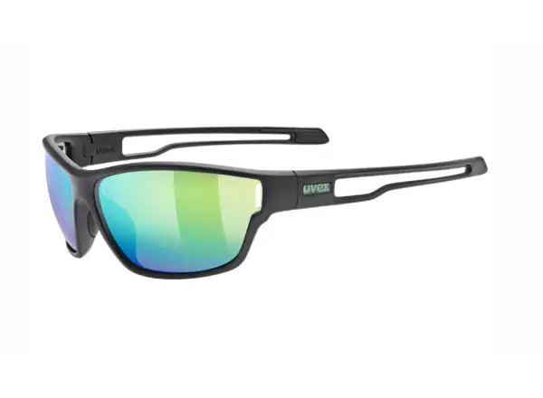 Uvex Sportstyle 806 okuliare Black Matt/Mirror Green