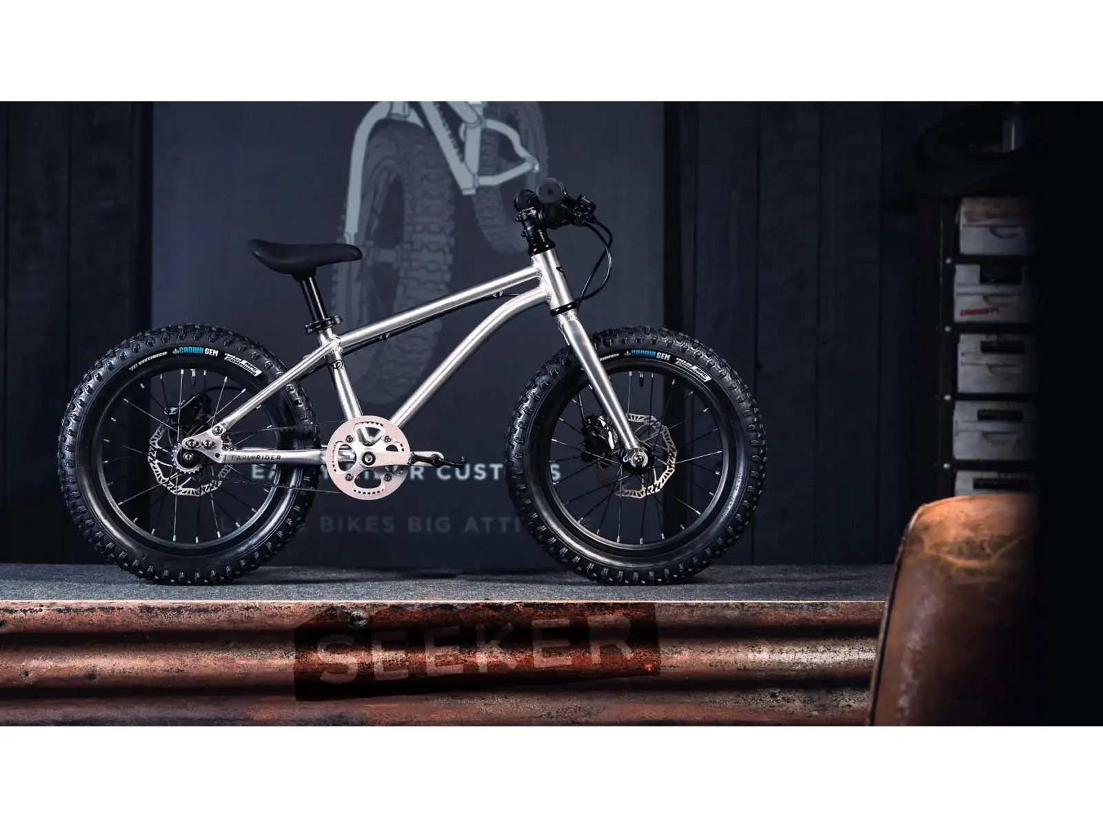 Early Rider Seeker X16 detský bicykel Brushed Aluminium