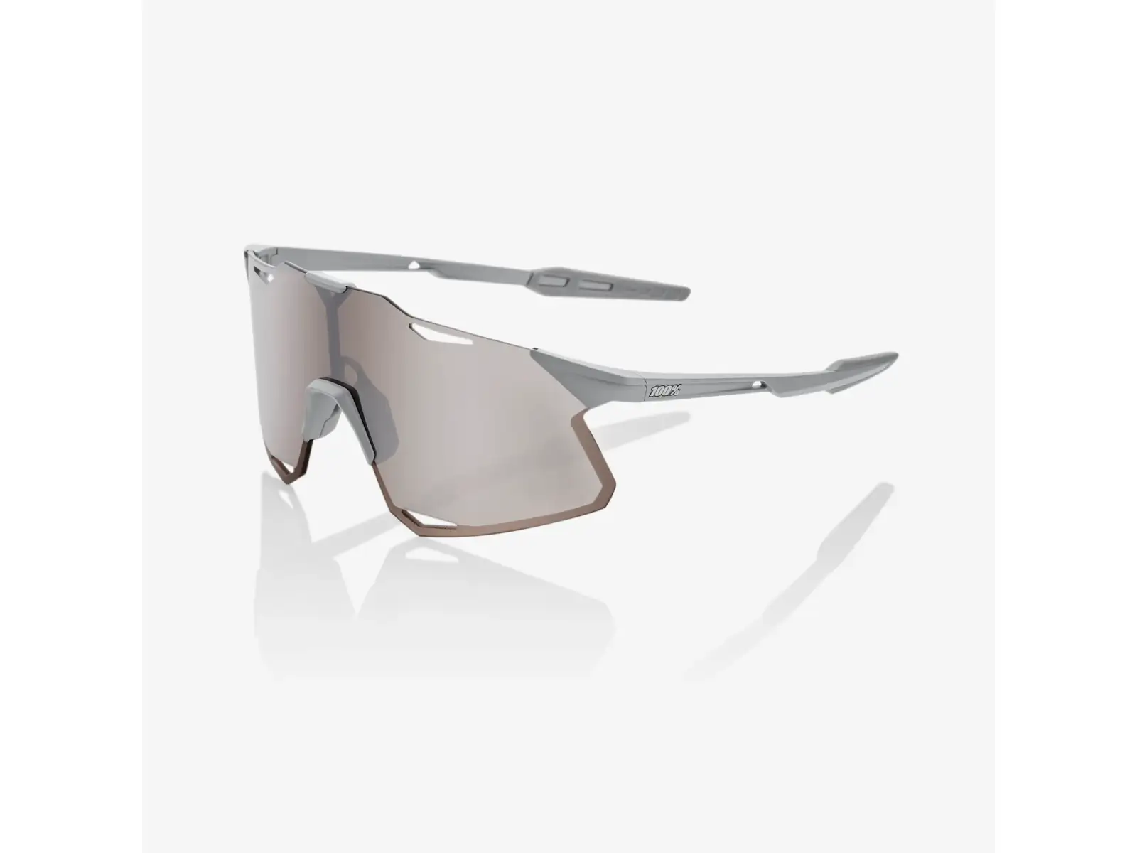100% Hypercraft okuliare Matte Stone Grey/HiPER Silver Mirror