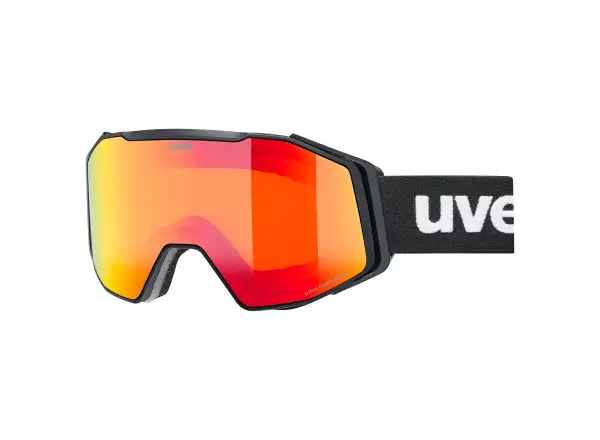 Uvex Gravity FM lyžiarske okuliare black matt/rainbow - yellow