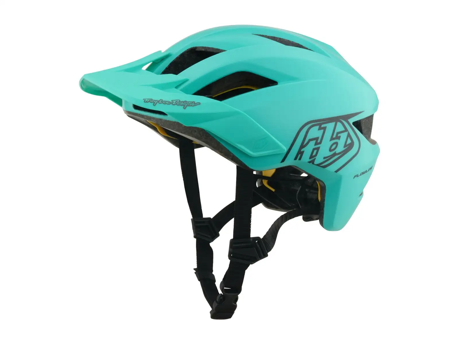 Troy Lee Designs Youth Flowline MIPS detská prilba Point Charcoal/Real Teal