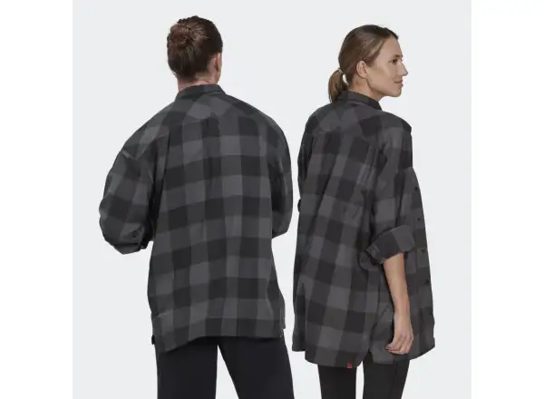 Five Ten Flanelová pánska košeľa Grey Six/Black