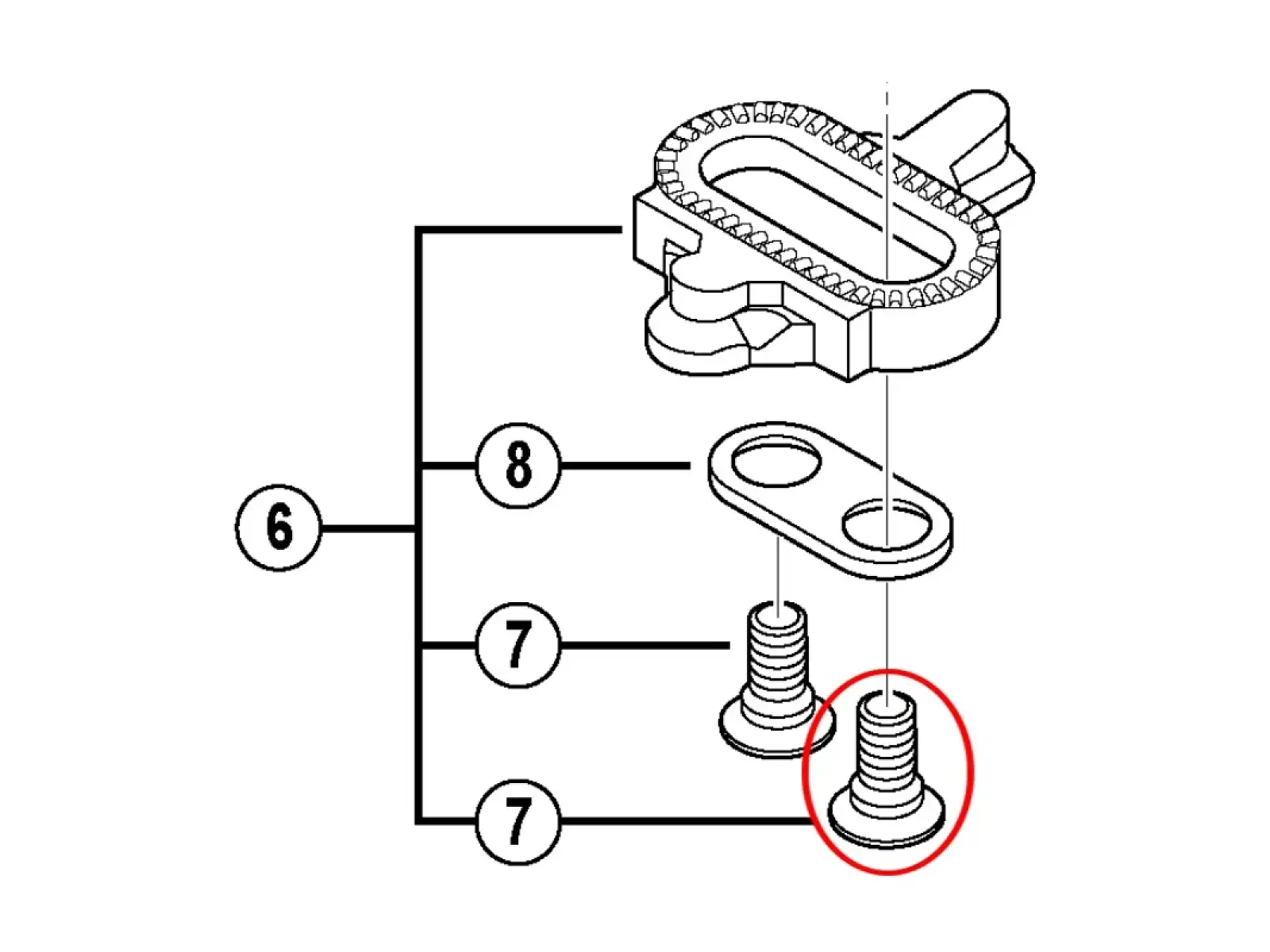 Shimano PD-M737 skrutka kufrov pedálov