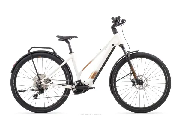 Trekingový elektrobicykel Superior eXR 6090 BL Touring II lesklý biely/medený