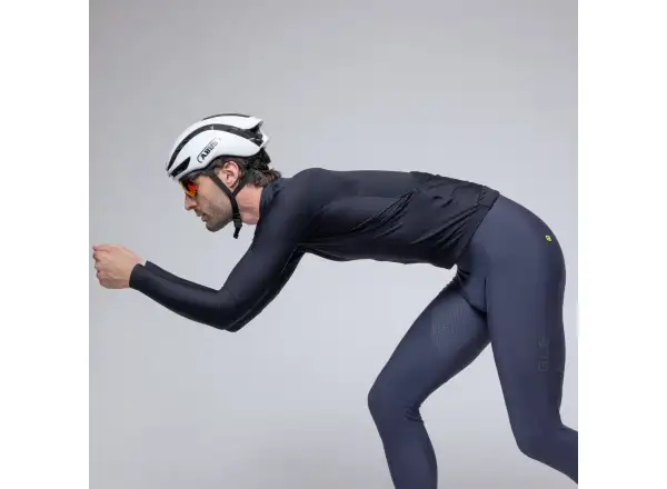 Alé R-EV1 Warm Race pánsky zateplený cyklistický dres Black