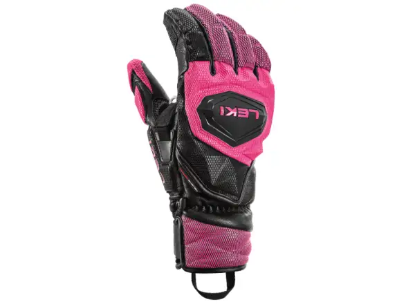 Leki WCR Venom SL 3D dámske závodné rukavice Black-Pink