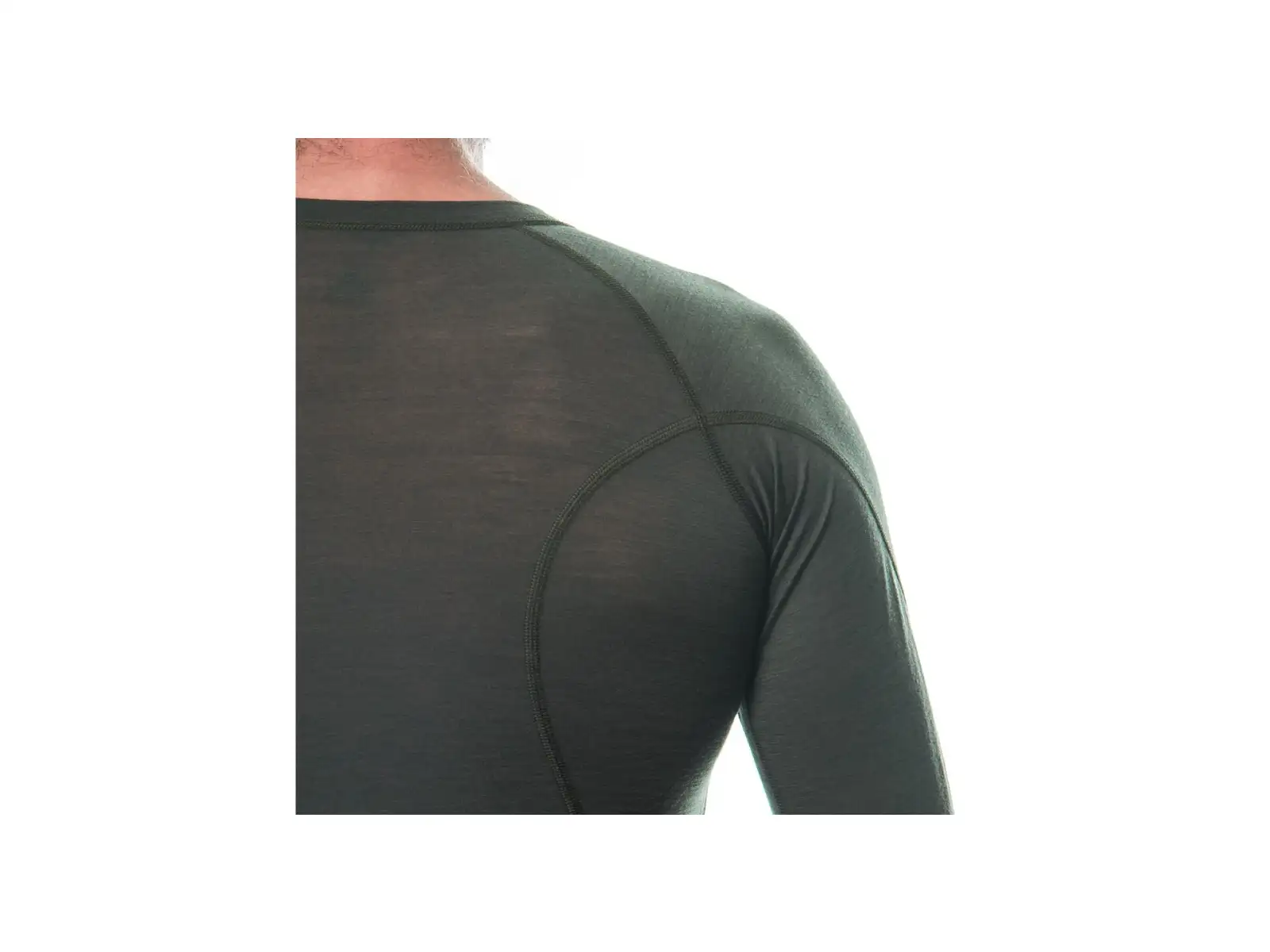 Sensor Merino Air pánske tričko dlhý rukáv Olive Green