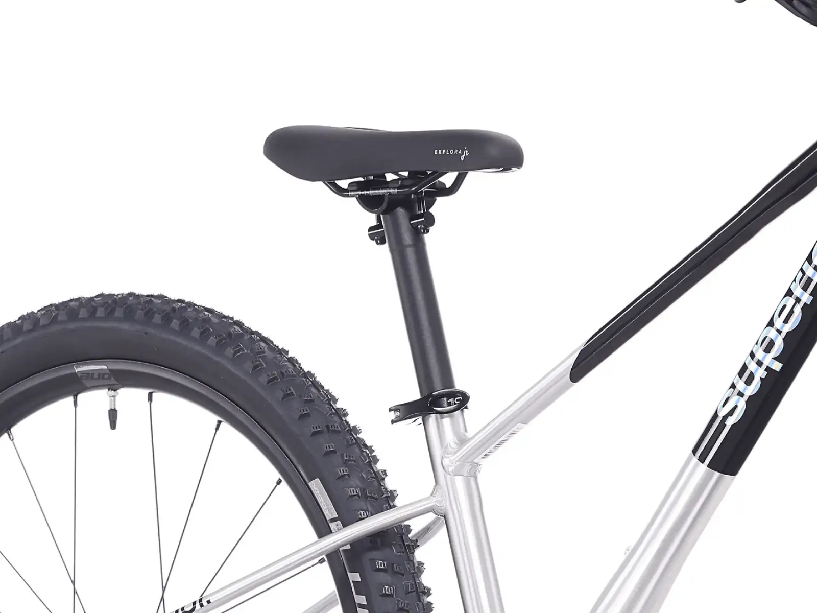 Superior TEAM 24 detský bicykel Gloss Brushed Alu / Rainbow Black