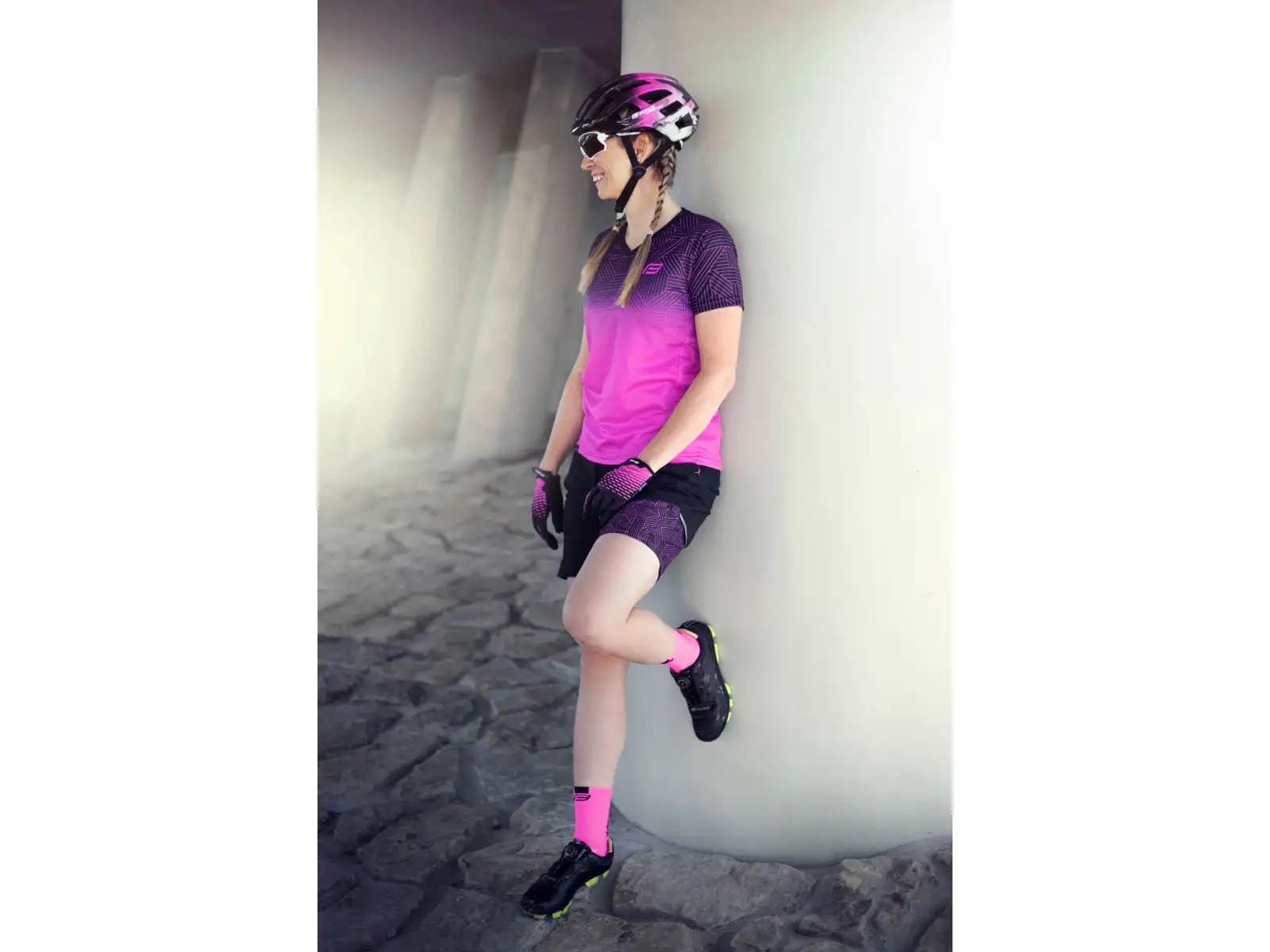 Force City dámsky dres s krátkym rukávom pink/black