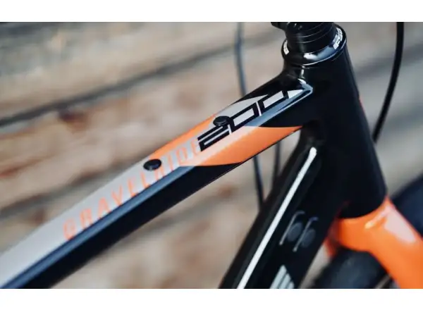 Rock Machine Gravelride 200 gravel bicykel Gloss Black/Brick Orange/Silver