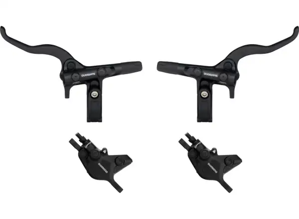 Shimano Deore BR-MT410 + BL-M4100 kotúčová brzda sada predná + zadná, polymér, J-kit