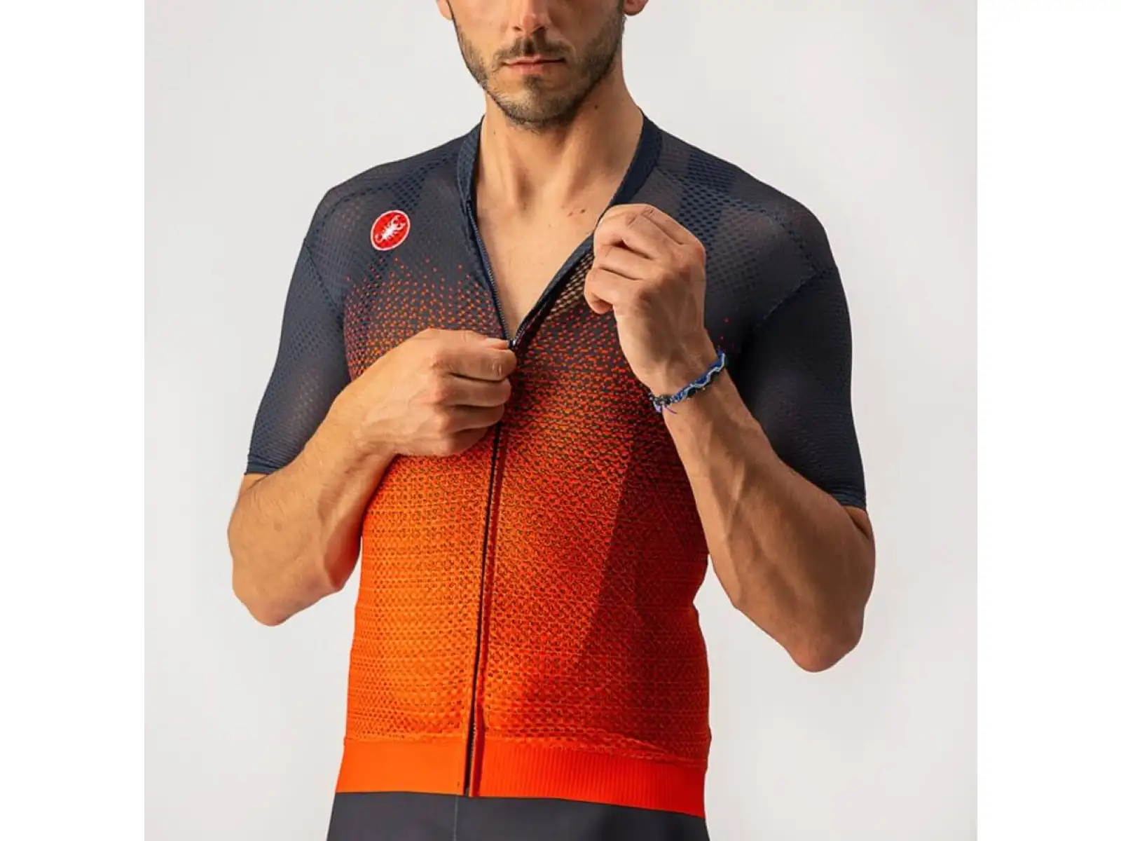 Castelli Insider pánsky dres s krátkym rukávom fiery red/savile blue