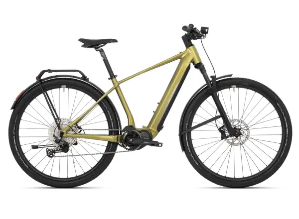 Superior eXR 6090 Touring trekingový e-bike Matte Olive Metallic/Chrome Silver
