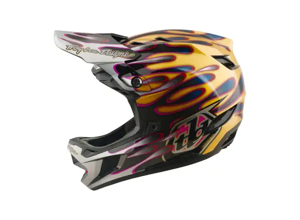 Troy Lee Designs D4 Carbon MIPS prilba Overspray Gold/Black