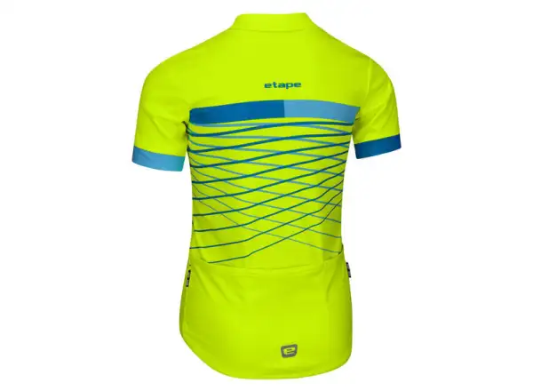 Etape Lucky detský dres krátky rukáv žltá fluo/modrá