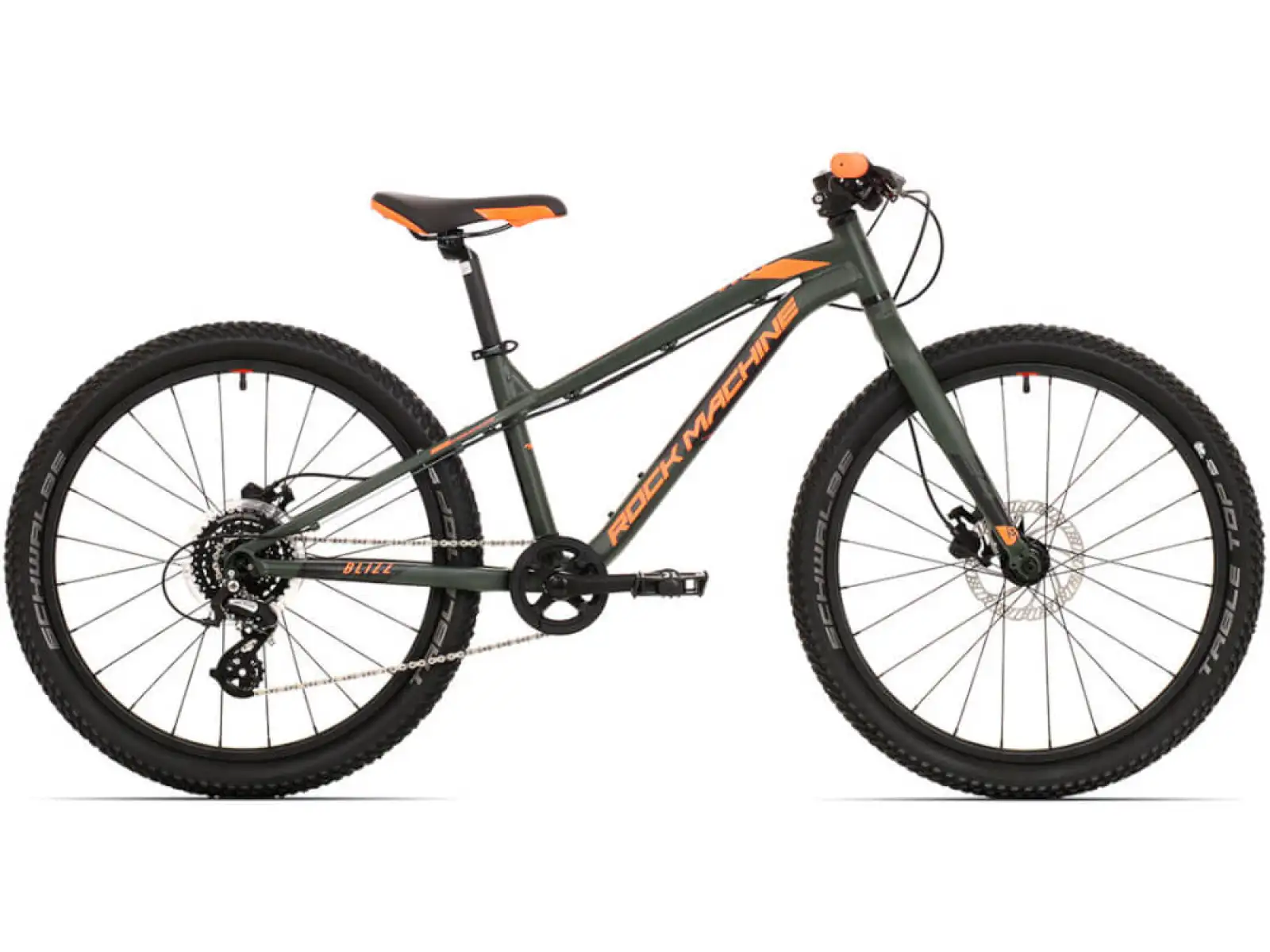 Rock Machine Blizz 24" HD detský horský bicykel khaki/oranžová