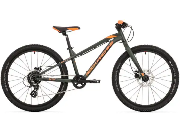Rock Machine Blizz 24" HD detský horský bicykel khaki/oranžová