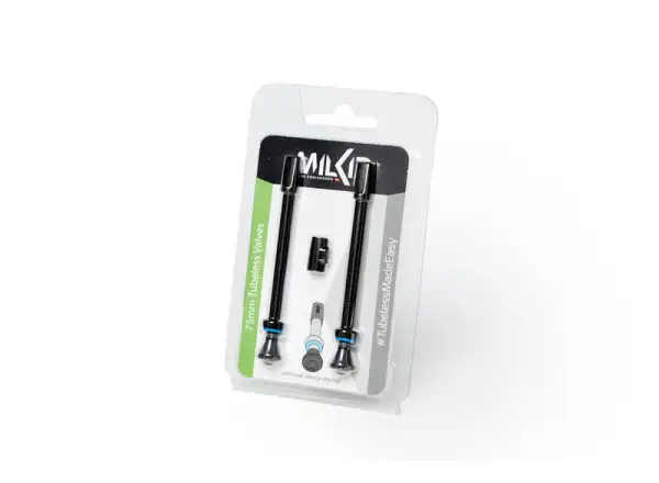 milKit bezdušové ventily 75 mm čierne