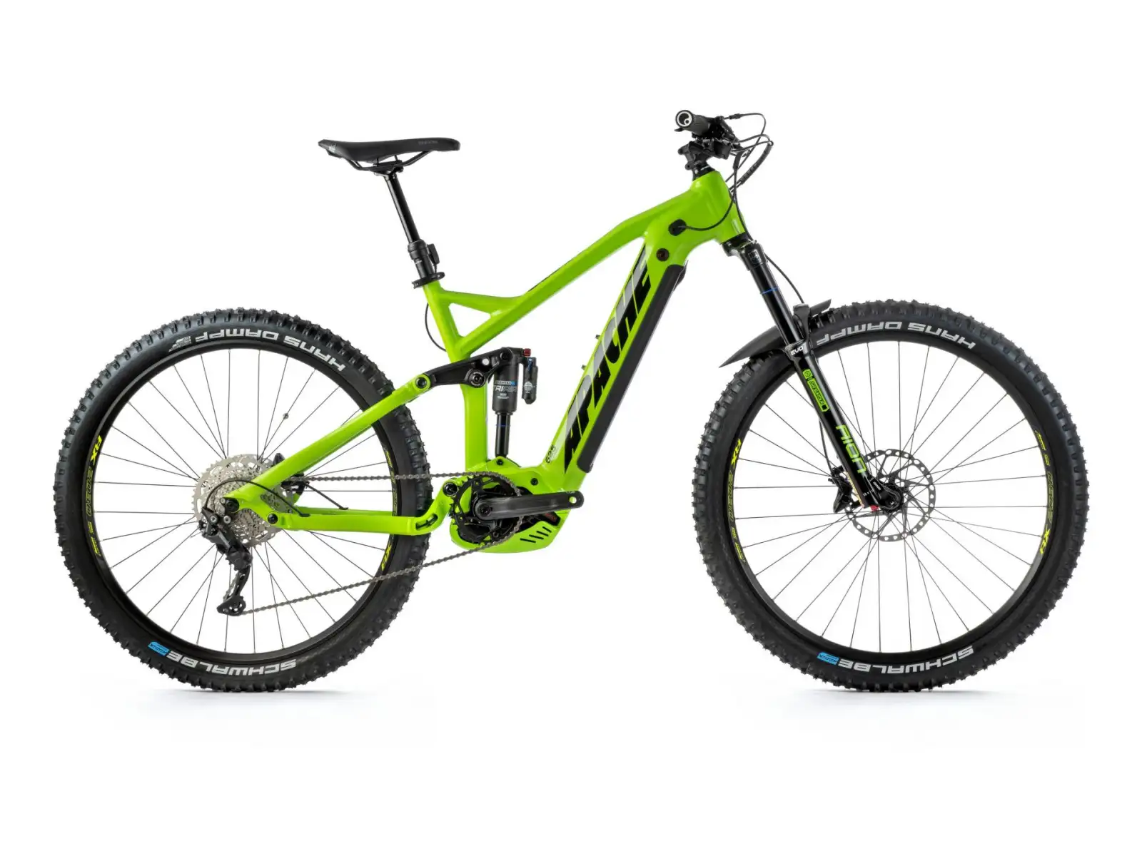 Apache Quruk 5 Bosch celoodpružený elektrobicykel acid green