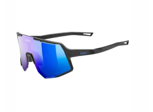 Uvex Sequenze CV cyklistické okuliare Black matt/Mirror Blue