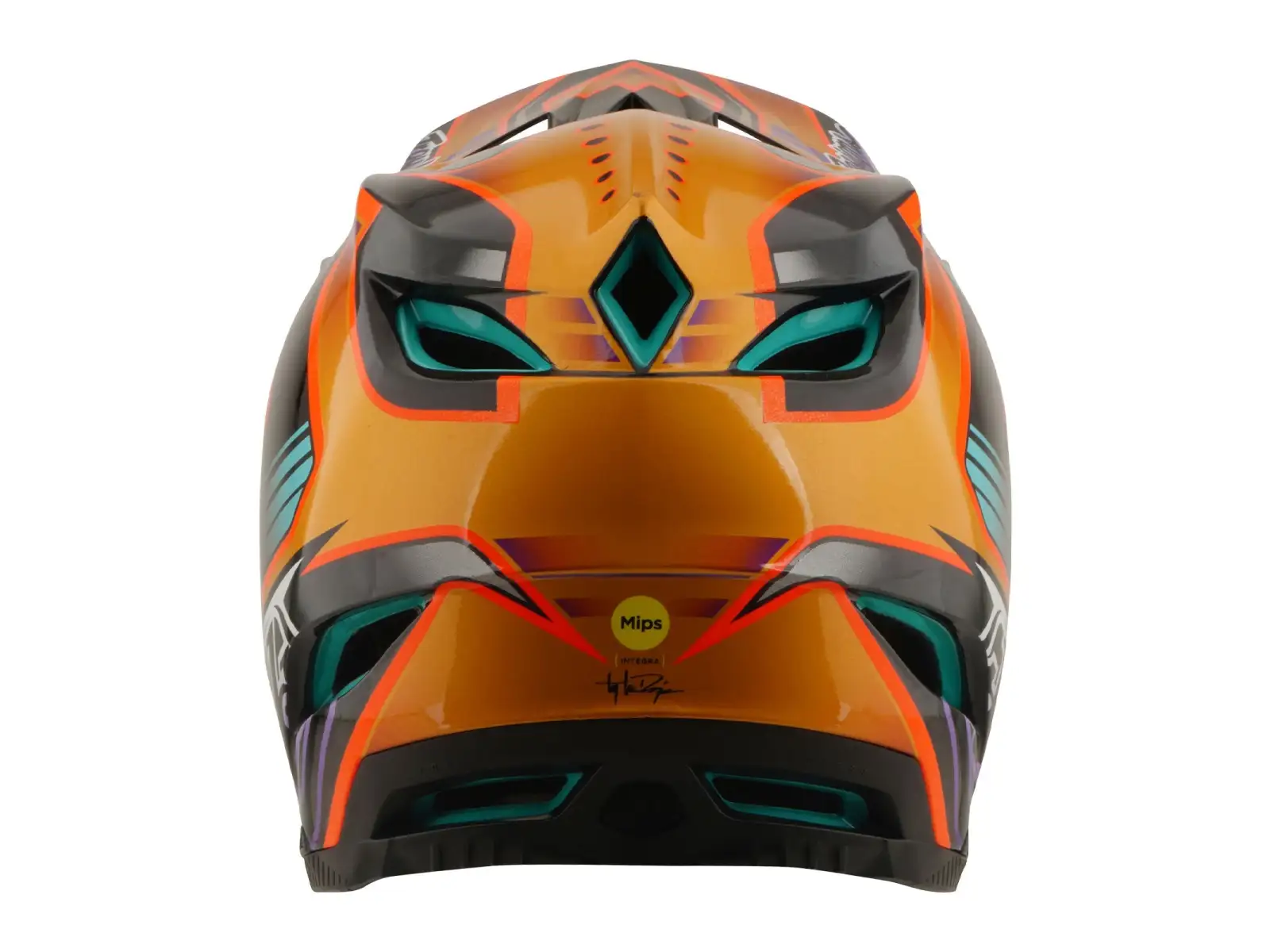 Troy Lee Designs D4 Carbon MIPS prilba Crest Gold