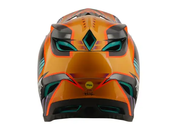 Troy Lee Designs D4 Carbon MIPS prilba Crest Gold