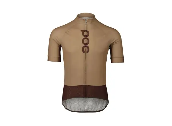 POC Essential Road Logo Pánsky dres s krátkym rukávom Jasper Brown/Axinite Brown