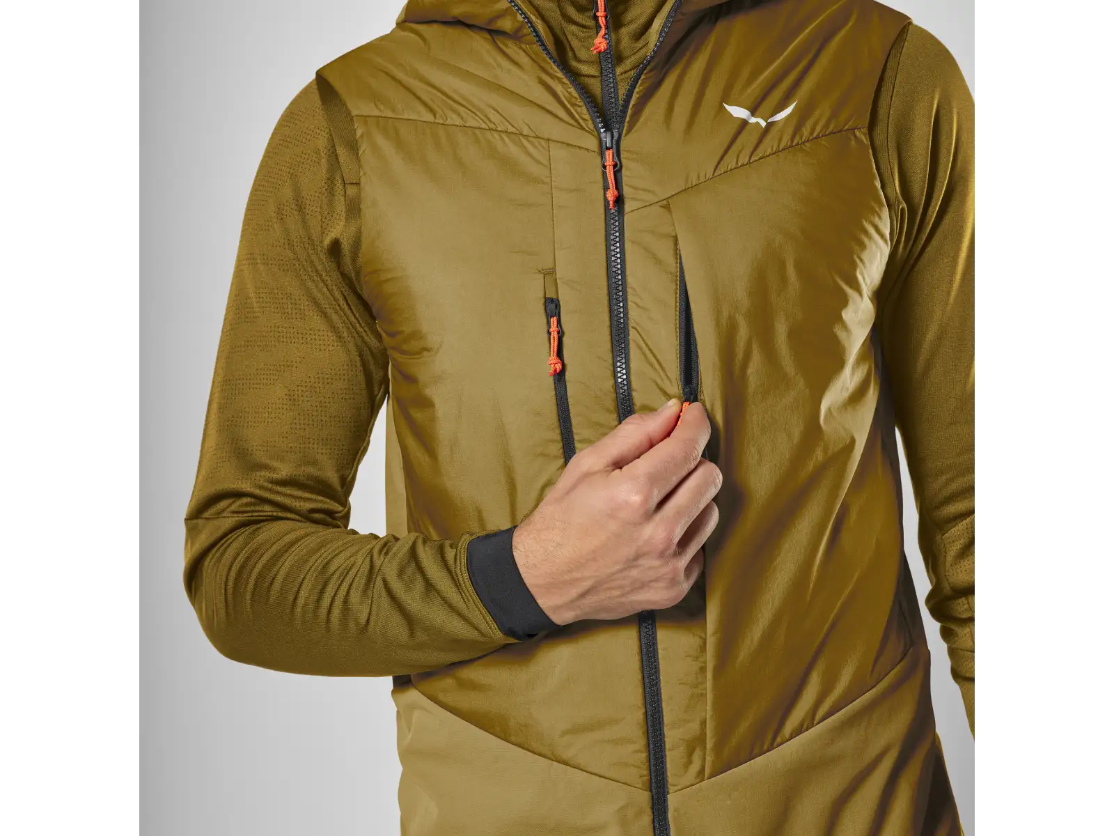 Salewa Sella Durastretch/Tirolwool® Responsive pánska vesta Golden Brown