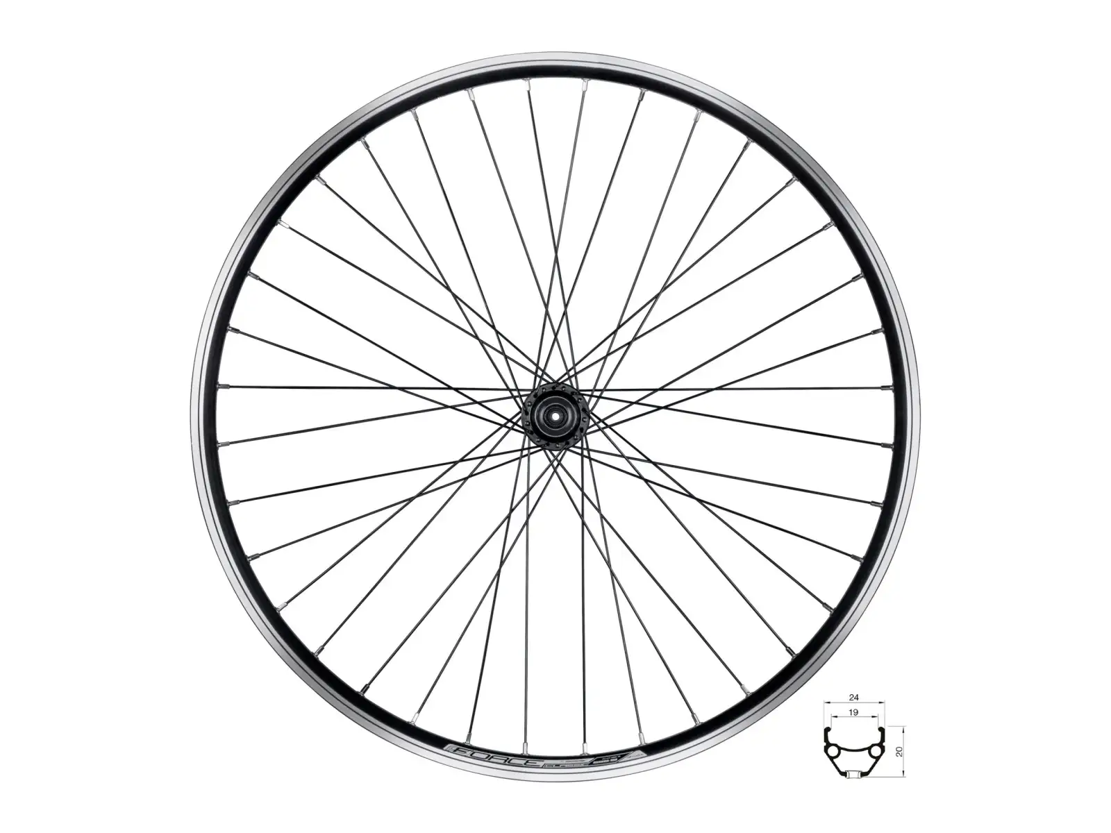 Force Classic 26" V-Brake zadné vypletené koleso orech Shimano