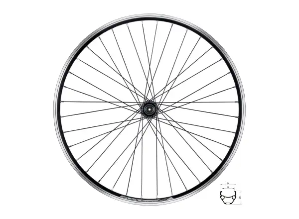 Force Classic 26" V-Brake zadné vypletené koleso orech Shimano