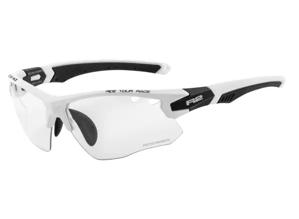 R2 Crown slnečné okuliare biele/čierne lesklé/fotochromatické sklo