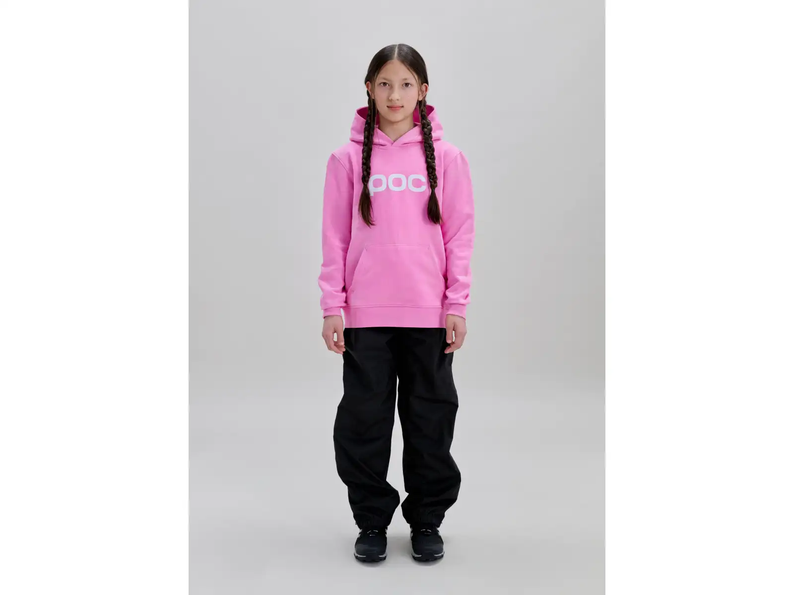 POC Hood Jr detská mikina s kapucňou Thulite Pink/Hydrogen White