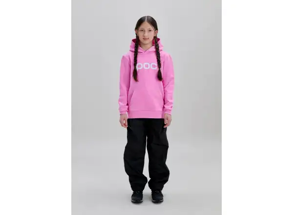 POC Hood Jr detská mikina s kapucňou Thulite Pink/Hydrogen White
