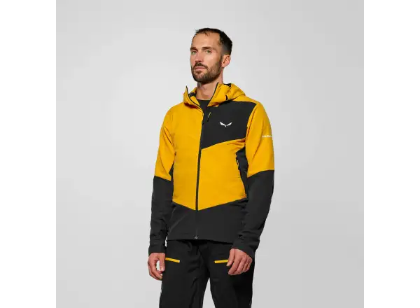 Salewa Ortles Fleece Pro Hooded pánska flísová mikina s kapucňou Gold
