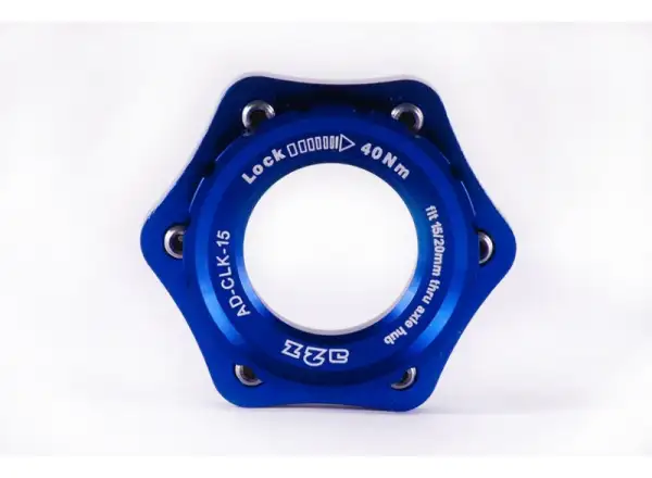 A2Z CLK Centerlock-6dier 15 mm adaptér modrý