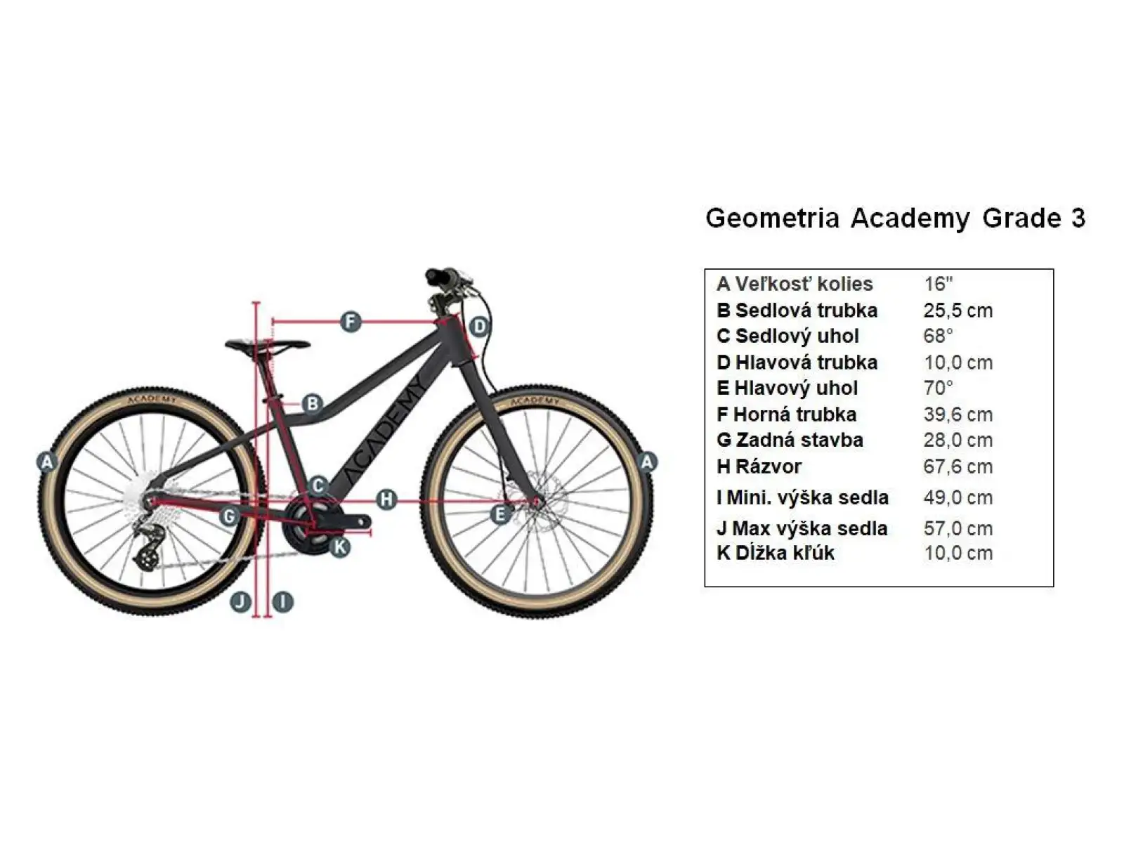 Academy Grade 3 detský bicykel 16" modrá