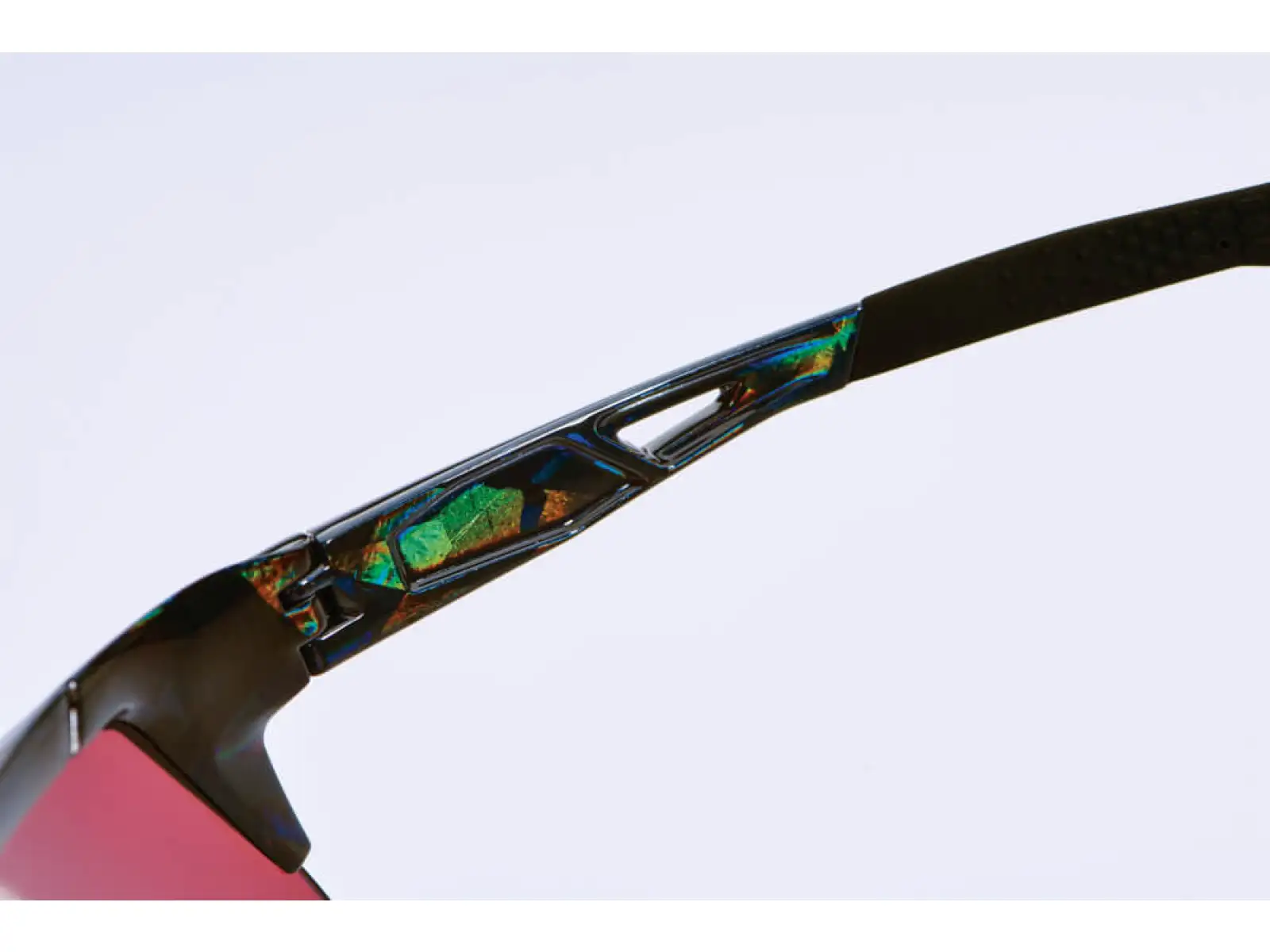 100% SPEEDCRAFT cyklistické okuliare Black Holographic/Hiper blue Multilayer Mirror Lens