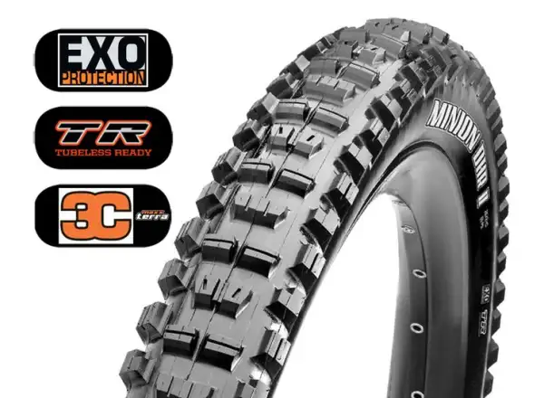 Maxxis Minion DHR II 26x2,40" WT 3C MaxxTerra EXO TR MTB plášť kevlar